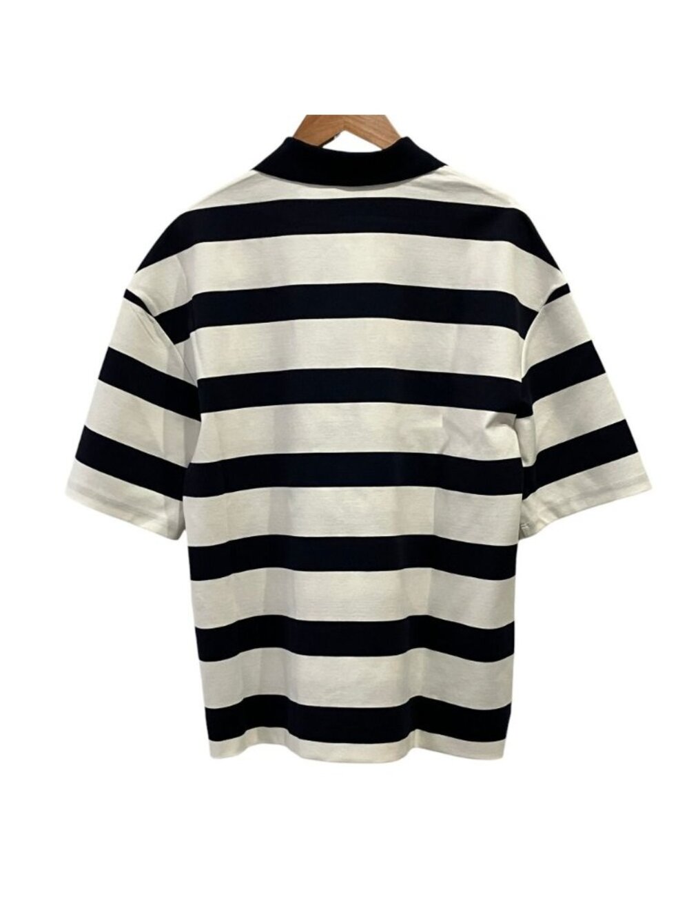 Max Mara MM by Mmlabetaia Border Polo Shirt S Navy White - Picture 2 of 7